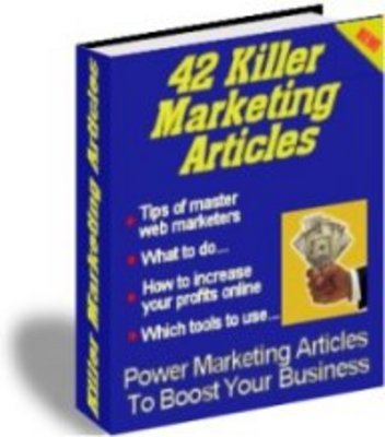 Product picture 42 Killer Marketing Articles + resell rights w/mrr