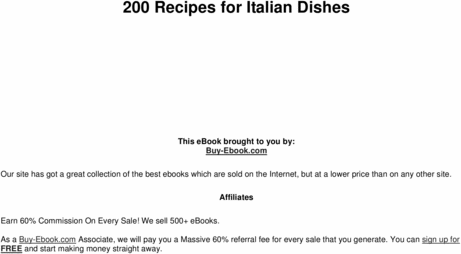 Product picture 200 Recipes for Italian Dishes w/mrr + resell rights