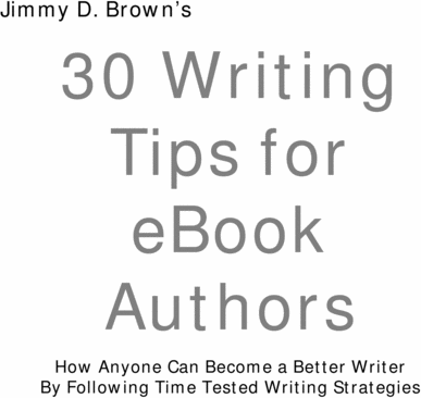 Product picture 30 Writing Tips for eBook Authors w/mrr + resell rights